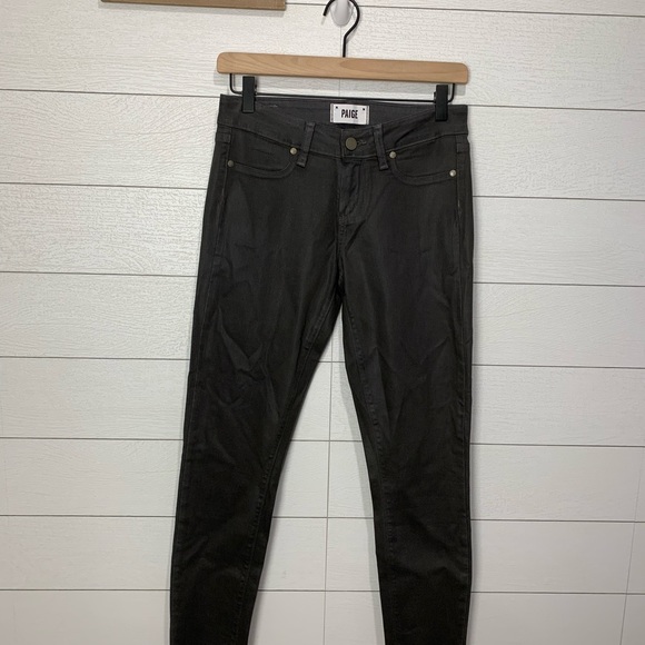 PAIGE Gray Waxed Verdugo Ankle Jeans 26 - Picture 6 of 11